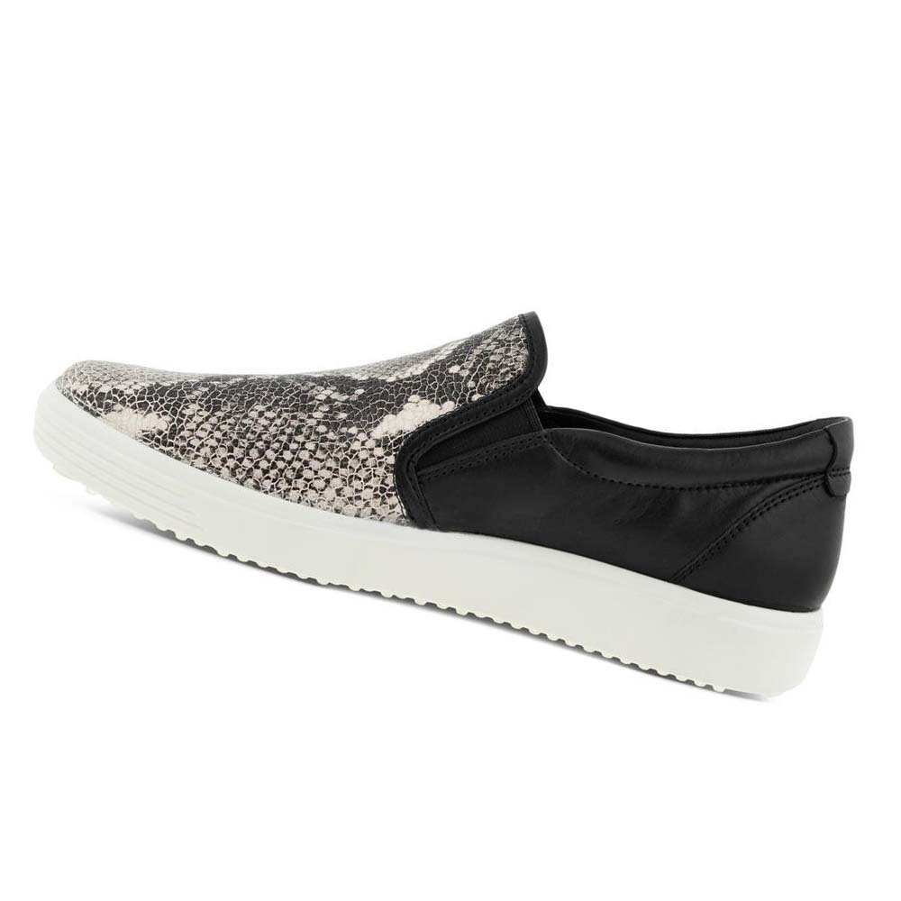 Ecco Soft 7 Street Slip On Fritidssko Dame Svarte Grå | NO 79SGL